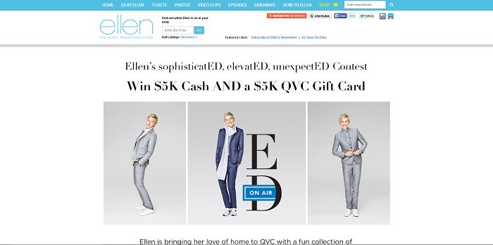 Ellentv.com/QVC - Ellen's QVC Holiday Contest