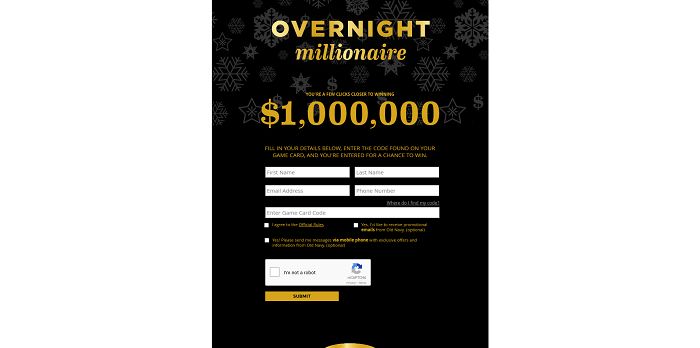 Old Navy Overnight Millionaire Sweepstakes