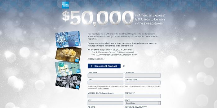 American Express Gift Card Sweepstakes