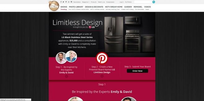 HGTV.com/LGContest - HGTV And LG Limitless Design Contest