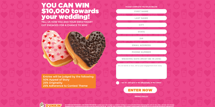 DDHeartsLove.com - Dunkin’ Donuts Hearts Love Contest