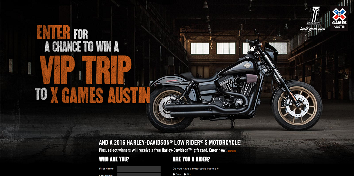 Harley-Davidson X Games Sweepstakes