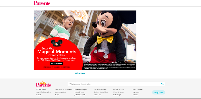 Parents.com Magical Moments Sweepstakes