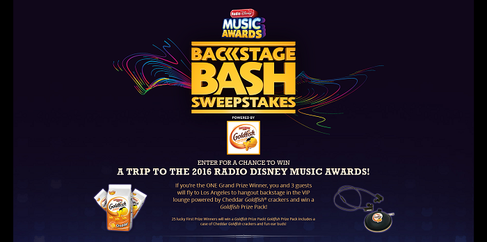 RDMABackstageBashSweeps.com - 2016 Radio Disney Music Awards Backstage Bash Sweepstakes