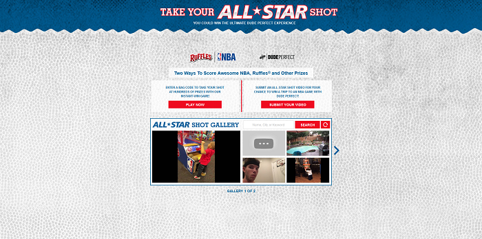 Ruffles.com Take Your All-Star Shot Instant Win Game And Contest