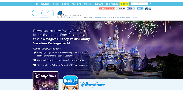 Ellen's Win A Magical Theme Parks Family Vacation Package Giveaway