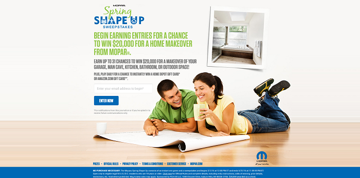 Mopar Spring Shape Up Sweepstakes