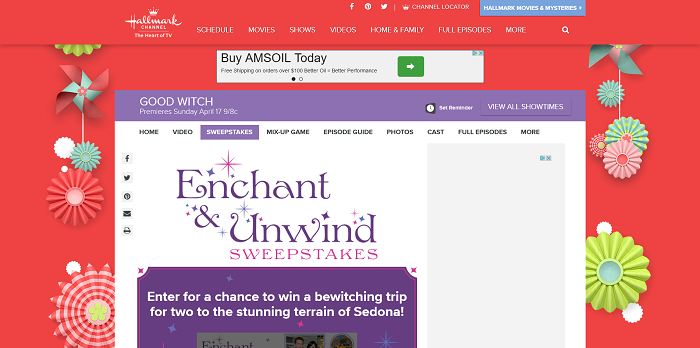 Hallmark Channel Enchant & Unwind Sweepstakes