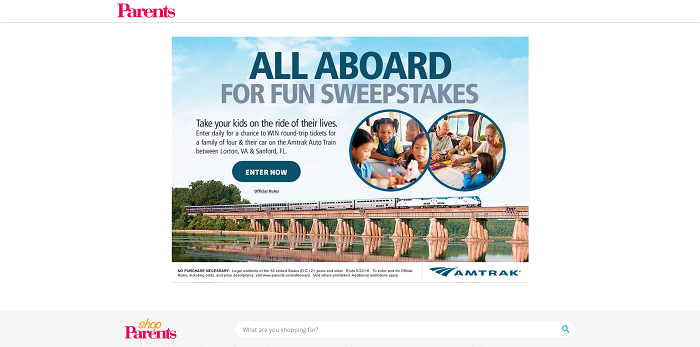 Parents.com All Abroad For Fun Sweepstakes