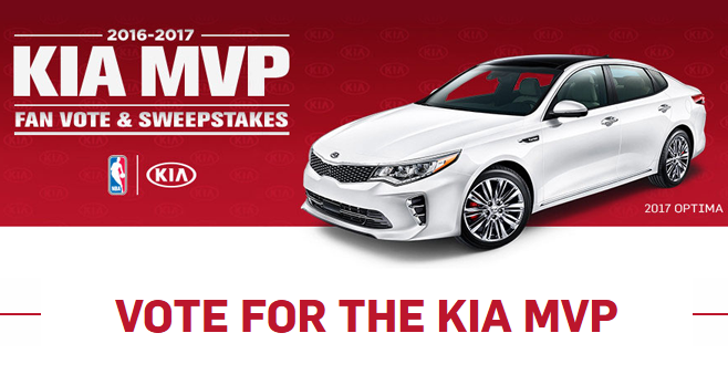 KIA MVP Fan Vote & Sweepstakes 2017 (NBA.com/KIAMVPFanVote)