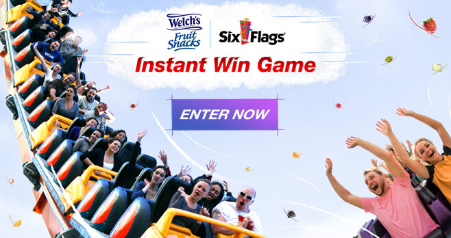 Welch's Fruit Snacks Six Flags Instant Win Game 2017