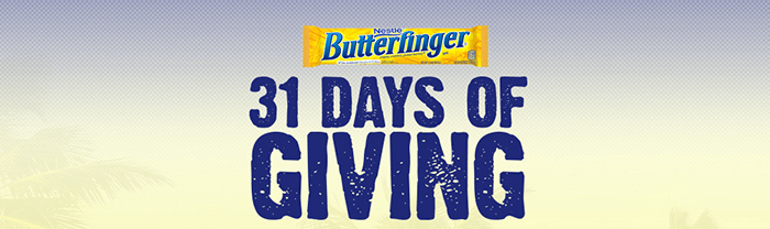 Butterfinger 31 Days of Giving Sweepstakes 2016