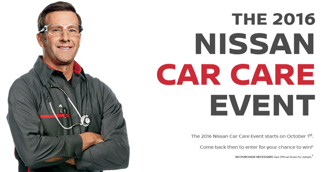 CarCareEvent.NissanUSA.com - Nissan Car Care Event Sweepstakes 2016