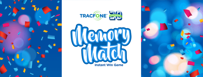 Tracfone 20th Anniversary Memory Match Game 2016