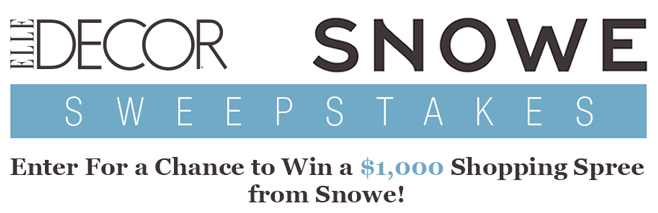 ELLE Decor Snowe Home Sweepstakes (ElleDecor.com/SnoweHome)