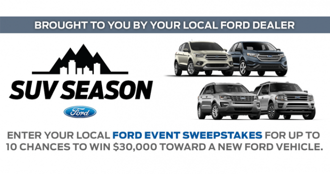 Ford Event Sweepstakes 2016 (FordEventSweepstakes.com)