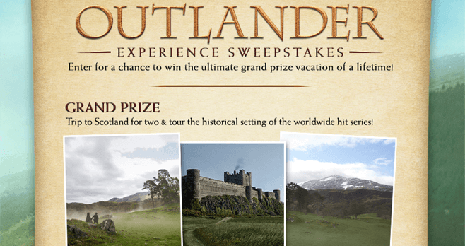 Starz Outlander Store Experience Sweepstakes