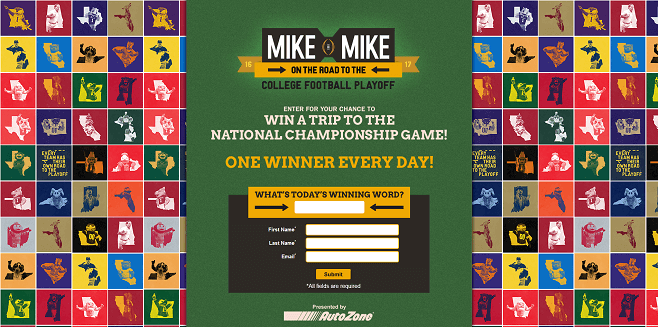 Mike And Mike Road To The CFP Sweepstakes (MikesRoadToTheCFP.com)