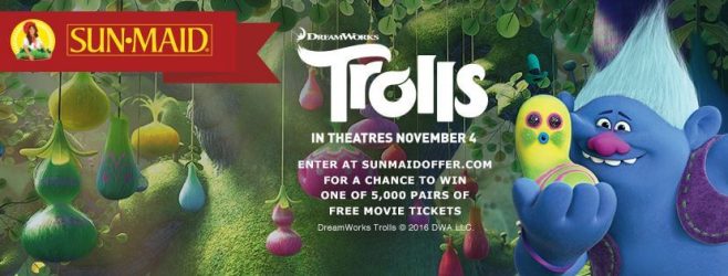 Sun-Maid Trolls Sweepstakes (SunMaidOffer.com)