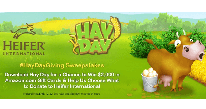 Amazon Hay Day Sweepstakes (Amazon.com/HayDaySweepstakes)