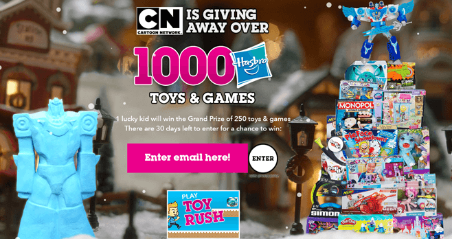 Cartoon Network Holiday Sweepstakes 2016 (CartoonNetwork.com/Win)