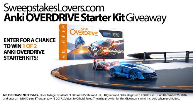 SweepstakesLovers.com Anki OVERDRIVE Starter Kit Giveaway