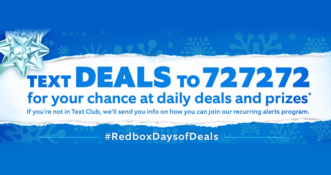 Redbox Holi-Days Of Deals Giveaway (Redbox.com/HolidaysOfDeals)