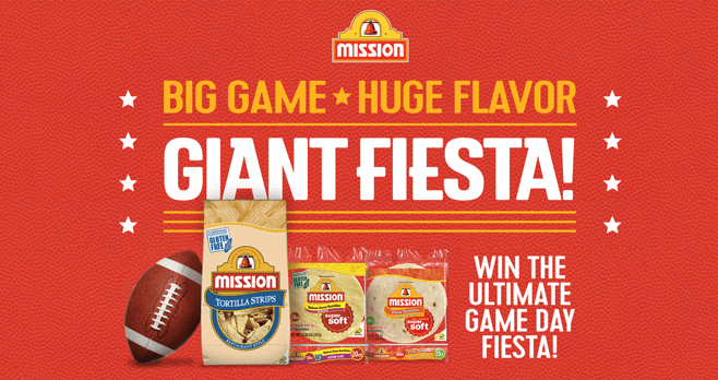 Mission Foods Ultimate Game Day Fiesta Sweepstakes (MissionBigGameFiesta.com)