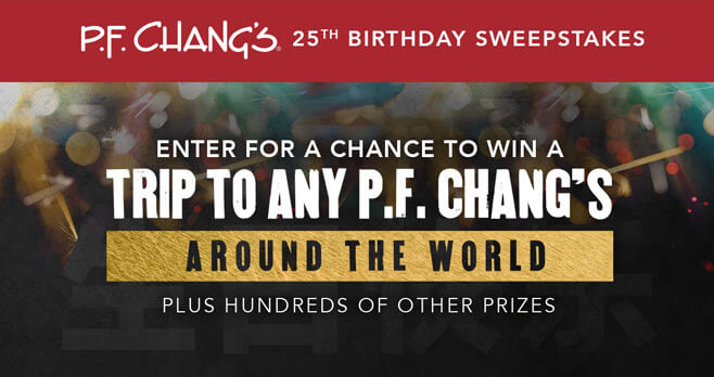 P.F. Chang's 25th Birthday Sweepstakes