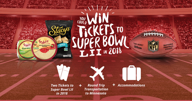 Sabra Super Bowl Sweepstakes 2017 (Sabra.com/SuperBowl)