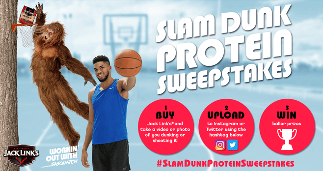 Jack Link's Slam Dunk Protein Sweepstakes (JackLinks.com/SlamDunkProtein)