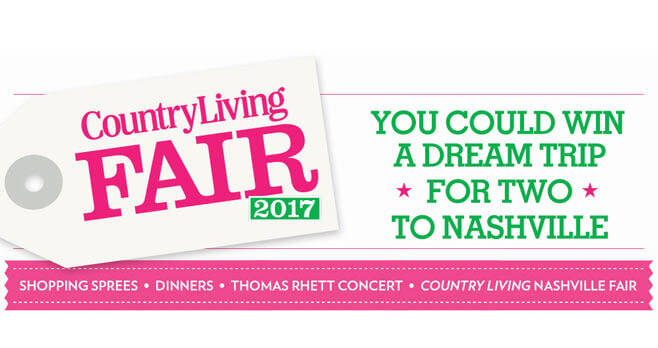 Country Living Nashville Sweepstakes 2017 (Nashville.CountryLiving.com)