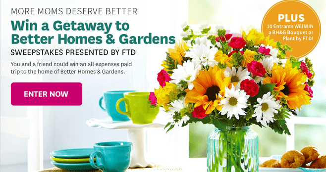 BHG More Moms Deserve Better Sweepstakes (BHG.com/MoreMoms)