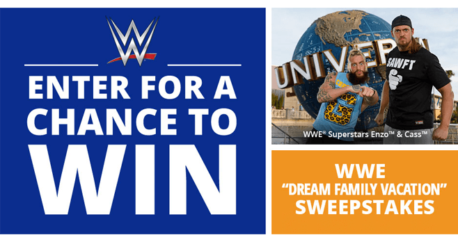 WWE Universal Sweepstakes 2017 (WWE.com/UniversalSweeps)