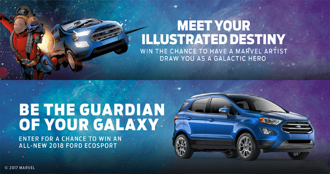 Marvel's Guardians Of The Galaxy Unstoppable You Ford Sweepstakes (Marvel.com/EcoSport)