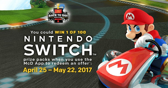 McDonald's Race To 100 Sweepstakes (PlayAtMcD.com)