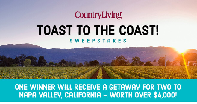Country Living Napa Sweepstakes