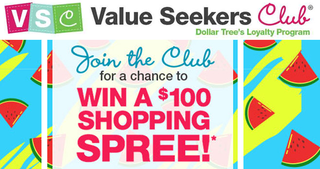 Dollar Tree Value Seekers Club Sweepstakes