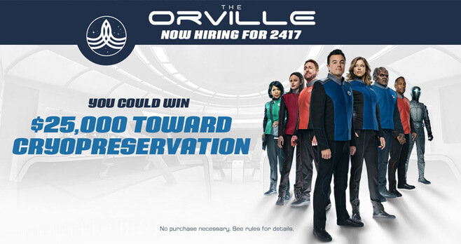 Fox Join The Orville Sweepstakes