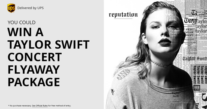 UPS Taylor Swift Concert Flyaway Sweepstakes