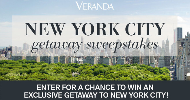 Veranda New York City Getaway Sweepstakes