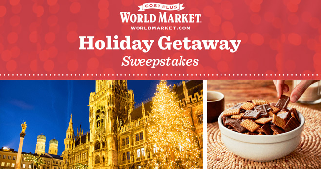 Cost Plus World Markets Holiday Getaway Sweepstakes