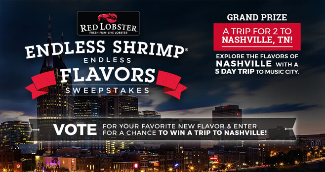 Food Network Red Lobster Endless Shrimp Flavors Sweepstakes