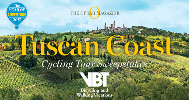 Oprah Magazine Tuscan Coast Cycling Tour Sweepstakes