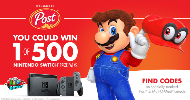 Post Sweepstakes Nintendo Switch