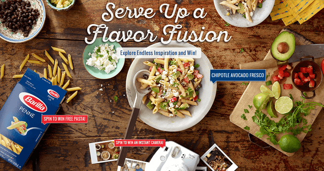 Barilla Flavor Fusion Instant Win Game 2017