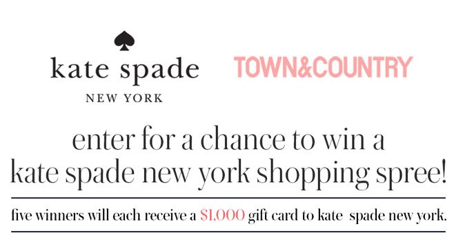 Town & Country Magazine kate spade Sweepstakes