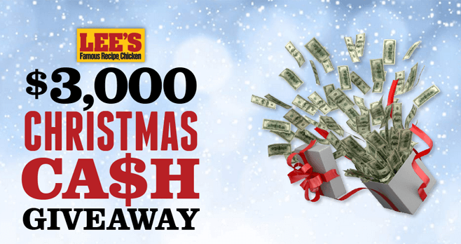 Lee's $3,000 Christmas Cash Giveaway 2017