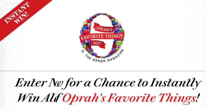 Oprah's Favorite Things Instant Win 2017