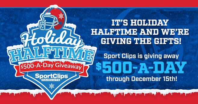 Sport Clips Holiday Halftime Sweepstakes 2017